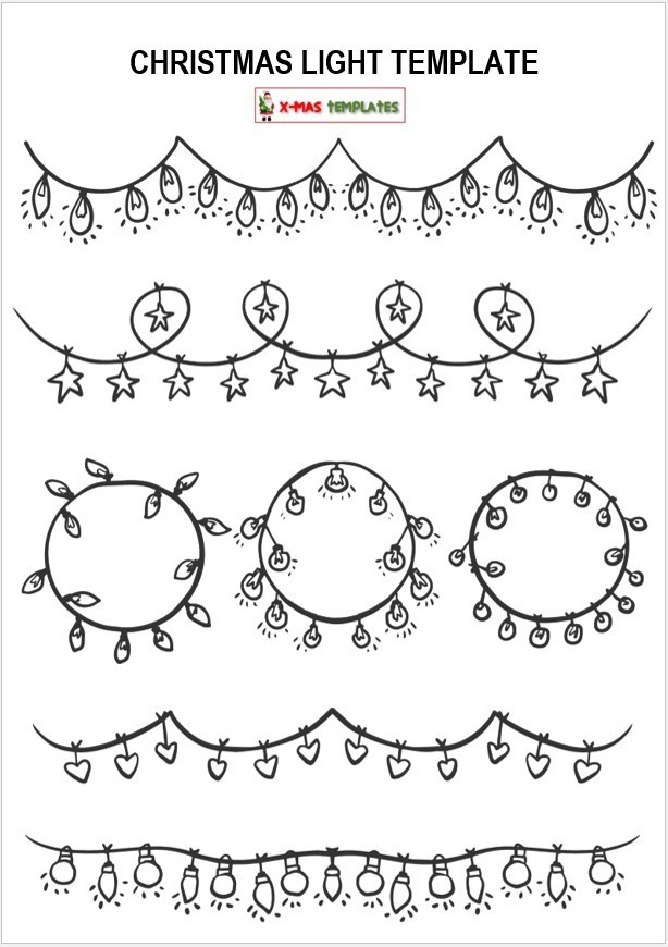 Printable Christmas Light Templates
